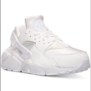 white NIKE huaraches
